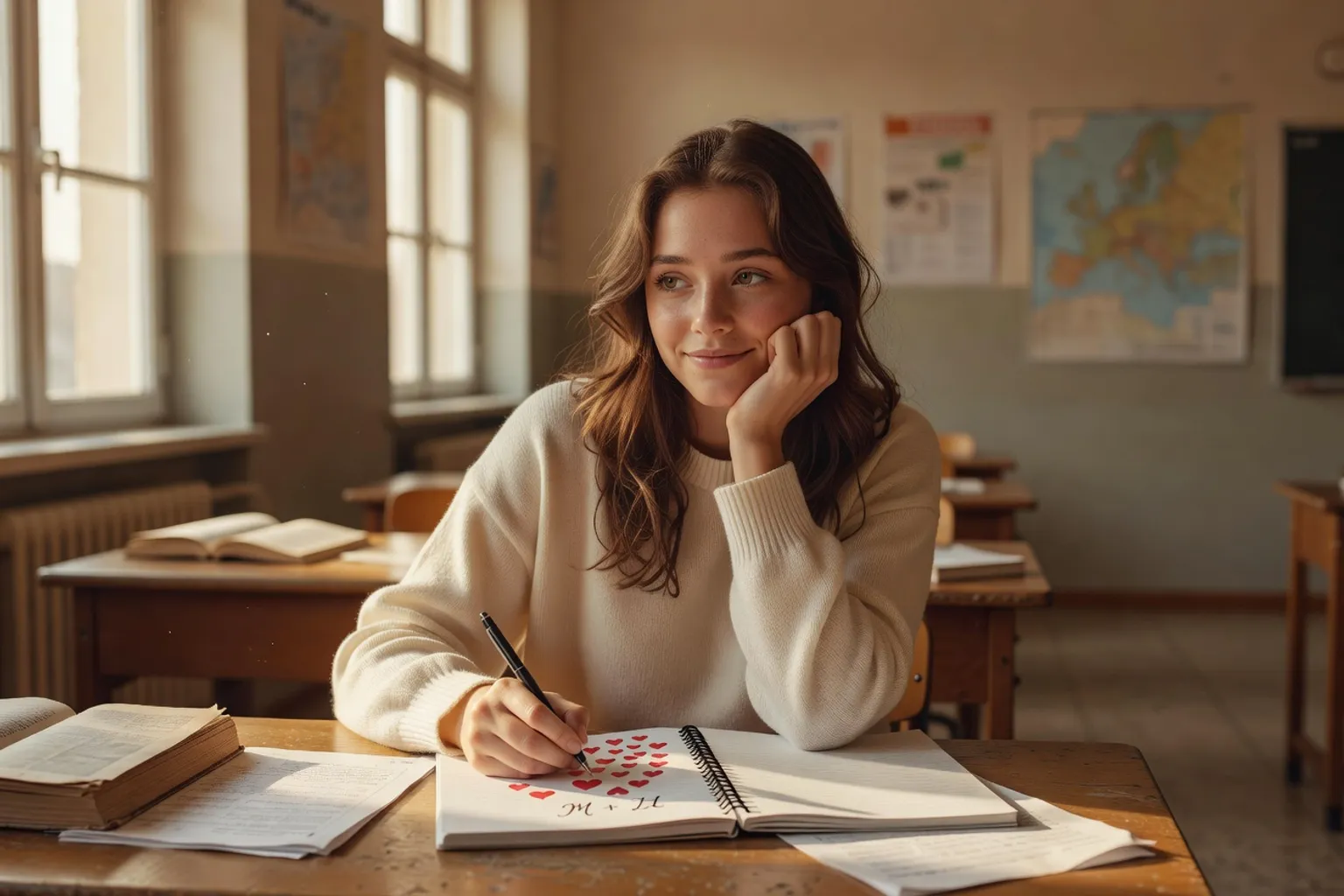Adolescent pensif assis sur un banc, reflechissant a ses emotions